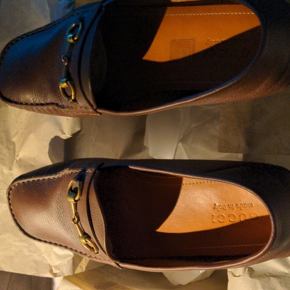 Size 11  Gucci Noel Leather Horesbit driver main image 7